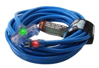 Pro Glo® 10/3 SJTW Lighted Triple Tap Extension Cord with CGM - 50'