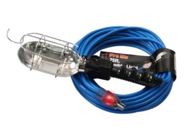 Pro Glo® 12/3 SJTW Trouble Light with Metal Cage -25'