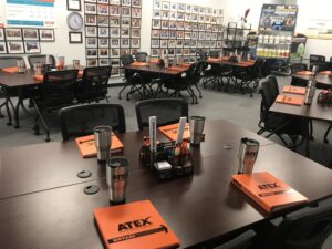 IICRC training classroom at Atex's Houston location